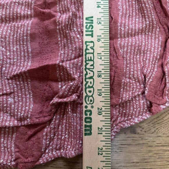 Free People‎ Women Size Large Blouse Bohemian Hippie Cottagecore Tie Top Long - Picture 5 of 11